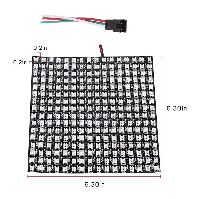 BTF-LIGHTING بتي إف - إضاءة WS2812B إيكو RGB أسلاك سبائك 5050SMD قابلة للتوجيه فرديًا 16X16 256 بكسل مصفوفة LED مرنة FPCB ملونة بالكامل تعمل مع WLED و SP802E وغيرها من وحدات التحكم عرض الصور والفيديو والنص DC5V - Image 2